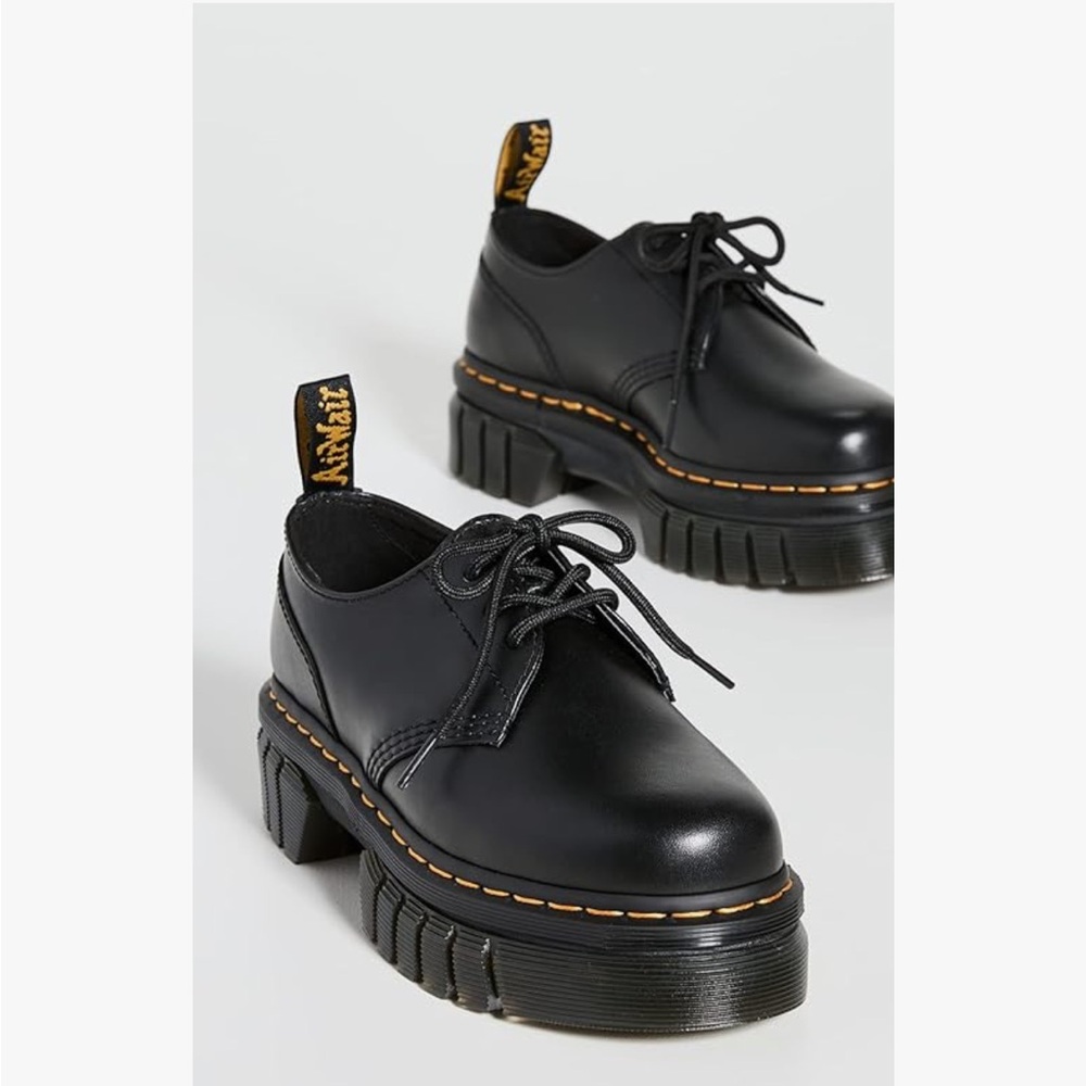 Dr. Martens Black Platform Womens 1461 Oxford Shoes